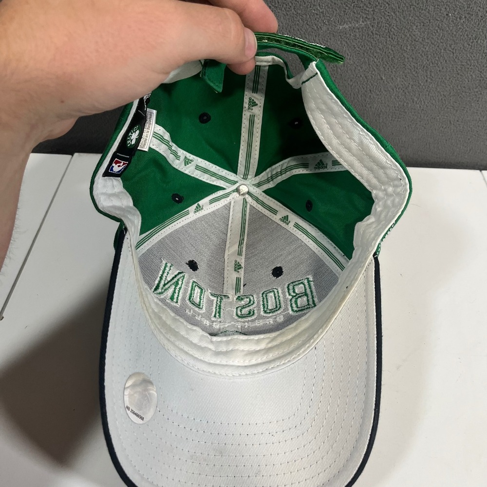 Adidas Boston Celtics NBA Basketball Hat Green Black Adjustable Strapback Cap - Picture 7 of 9